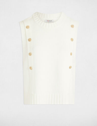 sleeveless jumper white women Sleeveless jumper white women
