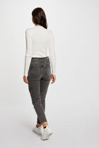 Long-sleeved jumper with openings ecru women