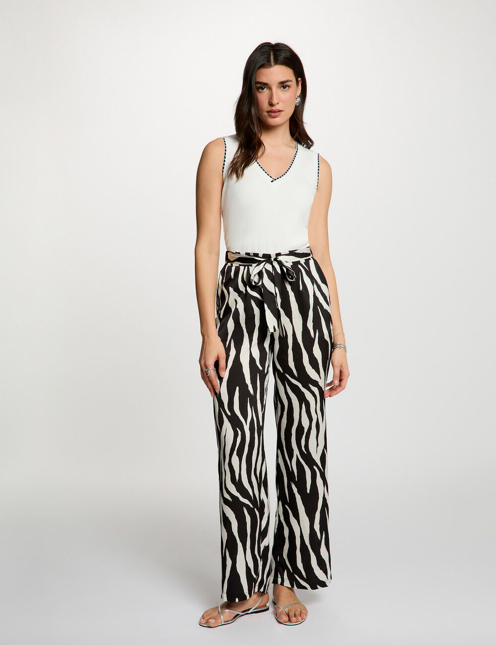 Flowy printed trousers multicolor women