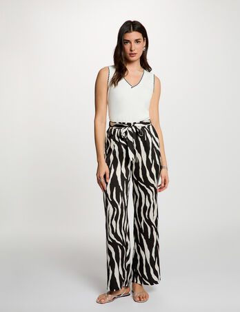 Flowy printed trousers multicolor women