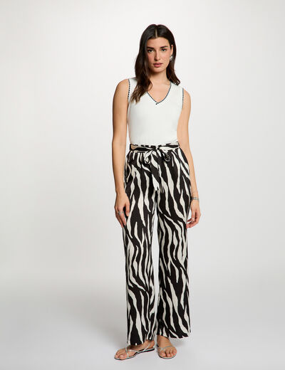 Flowy printed trousers multicolor women
