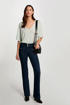 Jumper V-neck light green women