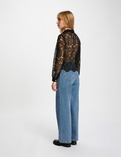 Long-sleeved shirt black women