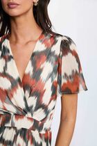 Long wrap dress multicolor women