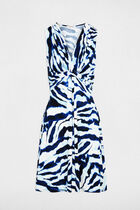 Short dress with V-neck multicolor women