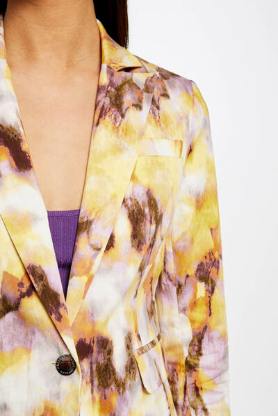Straight jacket abstract print multico ladies'