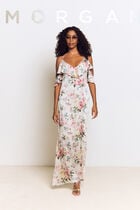 Printed maxi straight dress multicolor women