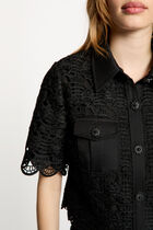 Short-sleeved shirt black women