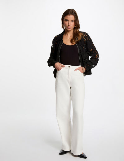 Short laced jacket black women