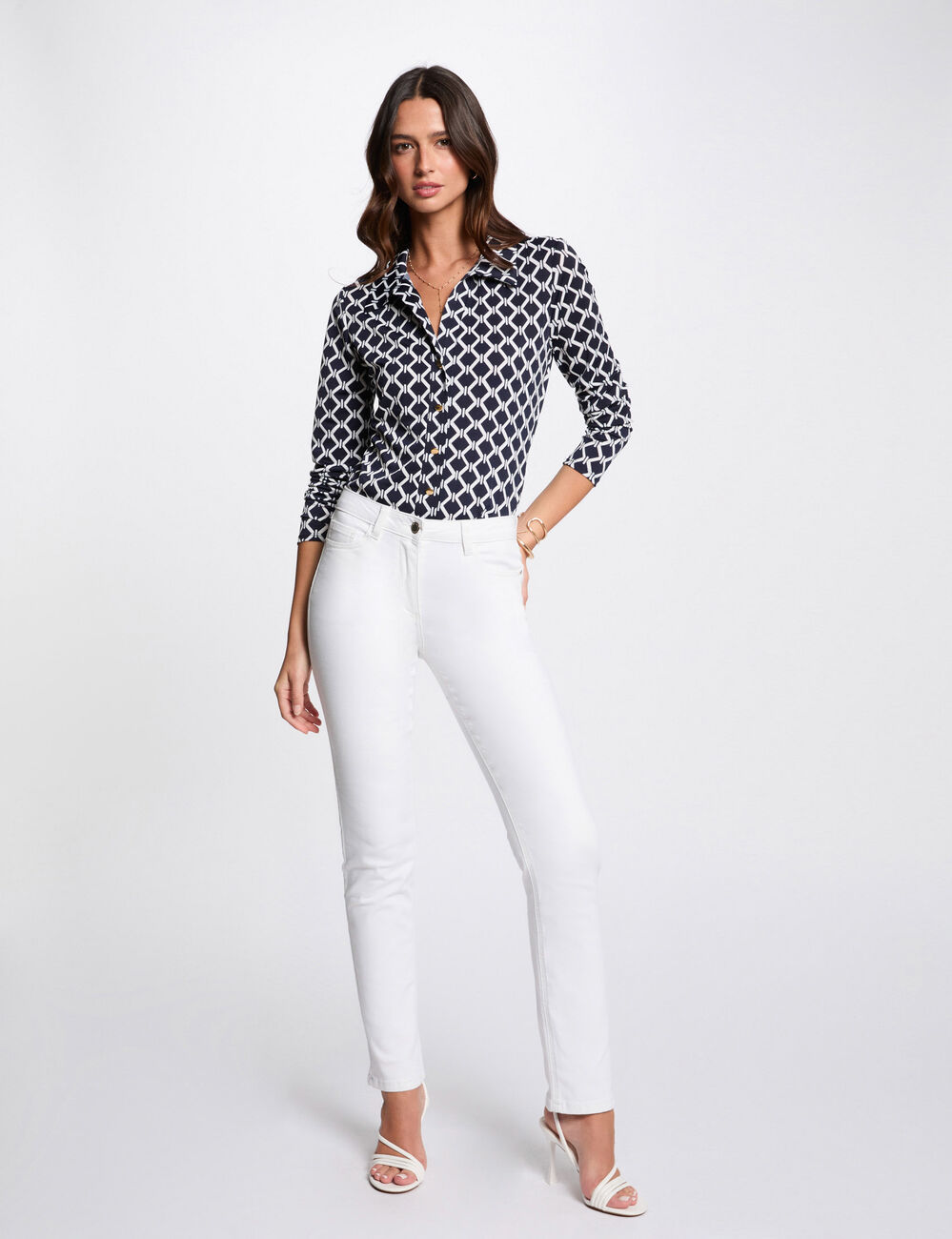 Straight trousers white women