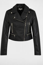 Straight jacket notched lapel collar black women