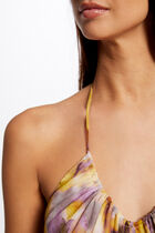 Bustier with straps abstract print multicolored women