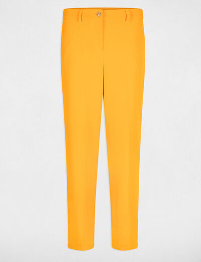 Fitted trousers orange ladies'