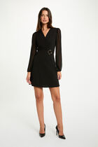 Short voile dress black women