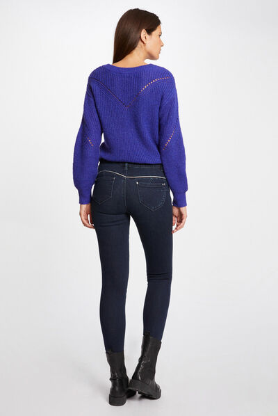 Slim jeans with sequins stone denim ladies'