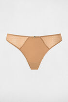 Low-rise lace knickers gold yellow women