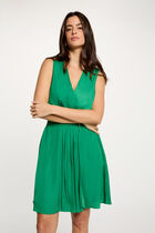 Mini loose straight dress meadow green women