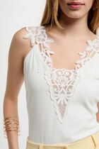 Vest top thin straps white women