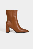 Heeled ankle boots camel women