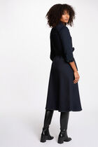 3/4 buttoned dress raw denim women
