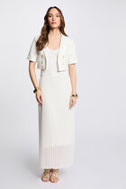 Short-sleeved bolero white women