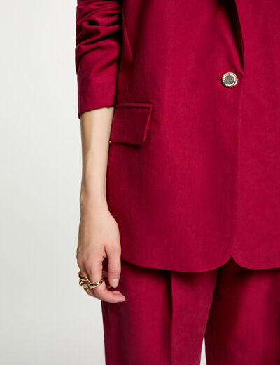 Sleeveless blazer bordeaux women