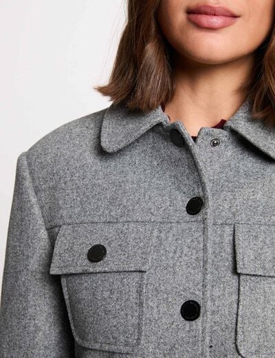 Sleeveless fitted jacket mid-grey women