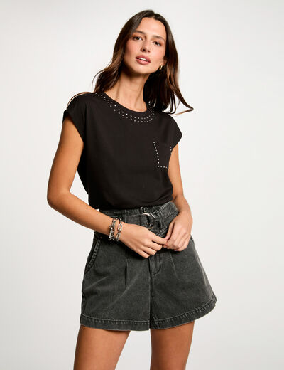 Short-sleeved t-shirt black women