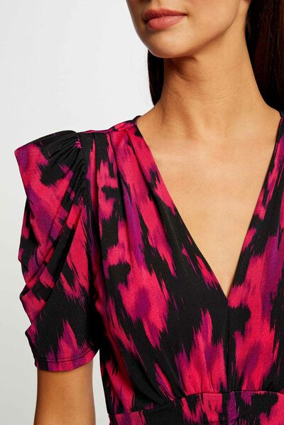 Short-sleeved t-shirt abstract print multico ladies'