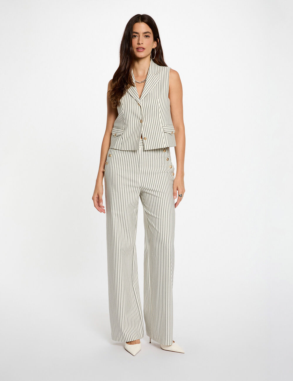 Fitted sleeveless jacket multicolor women