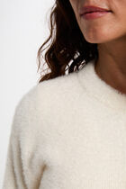 Fitted knit dress ivory women