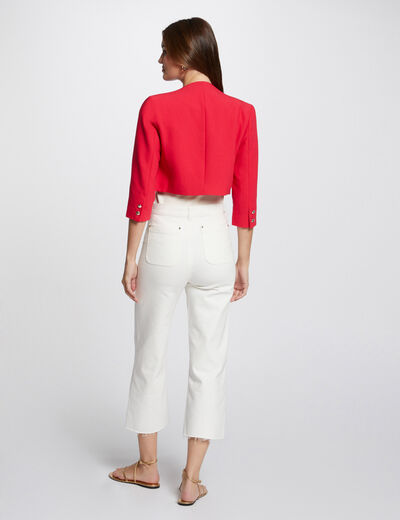 Straight jacket with 3/4-length sleeves medium red ladies'