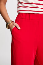 Wide leg trousers red women