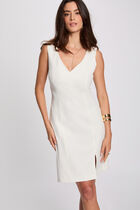 Fitted backless dress white women