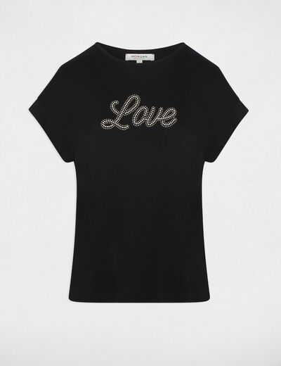 v neck t shirt with rhinestones black women V-neck t-shirt with rhinestones black women