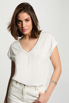 Short-sleeved t-shirt ivory women