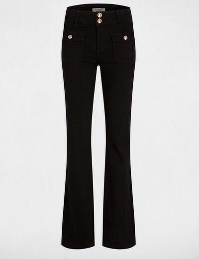 Bootcut jeans with flap pockets black women