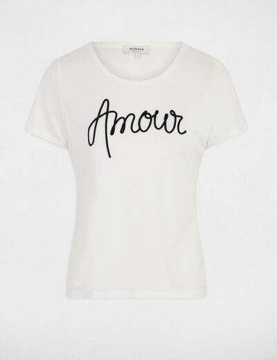Straight t-shirt with print white women