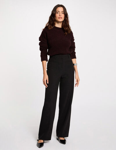 Straight trousers with darts black women