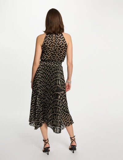 Printed maxi A-line dress multicolor women