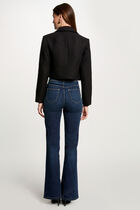 Veste courte tweed noir femme