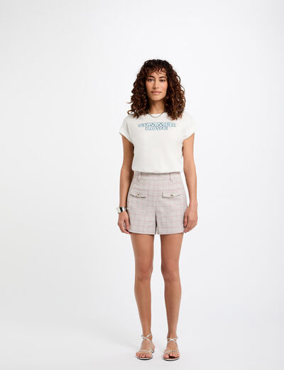 High waist printed shorts multicolor women