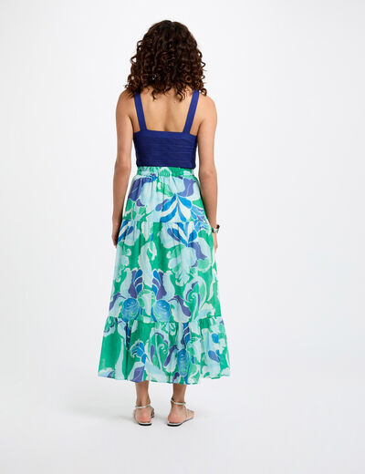 Printed maxi skirt multicolor women