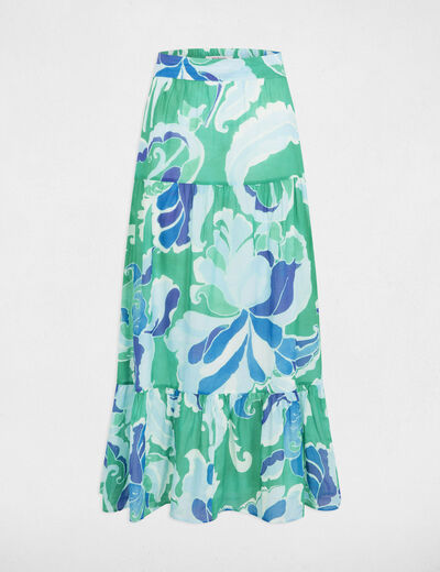 Printed maxi skirt multicolor women