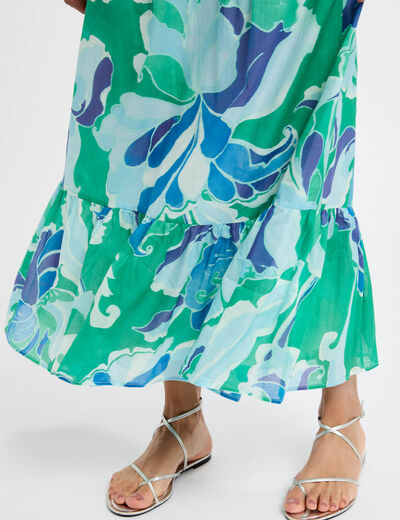 Printed maxi skirt multicolor women