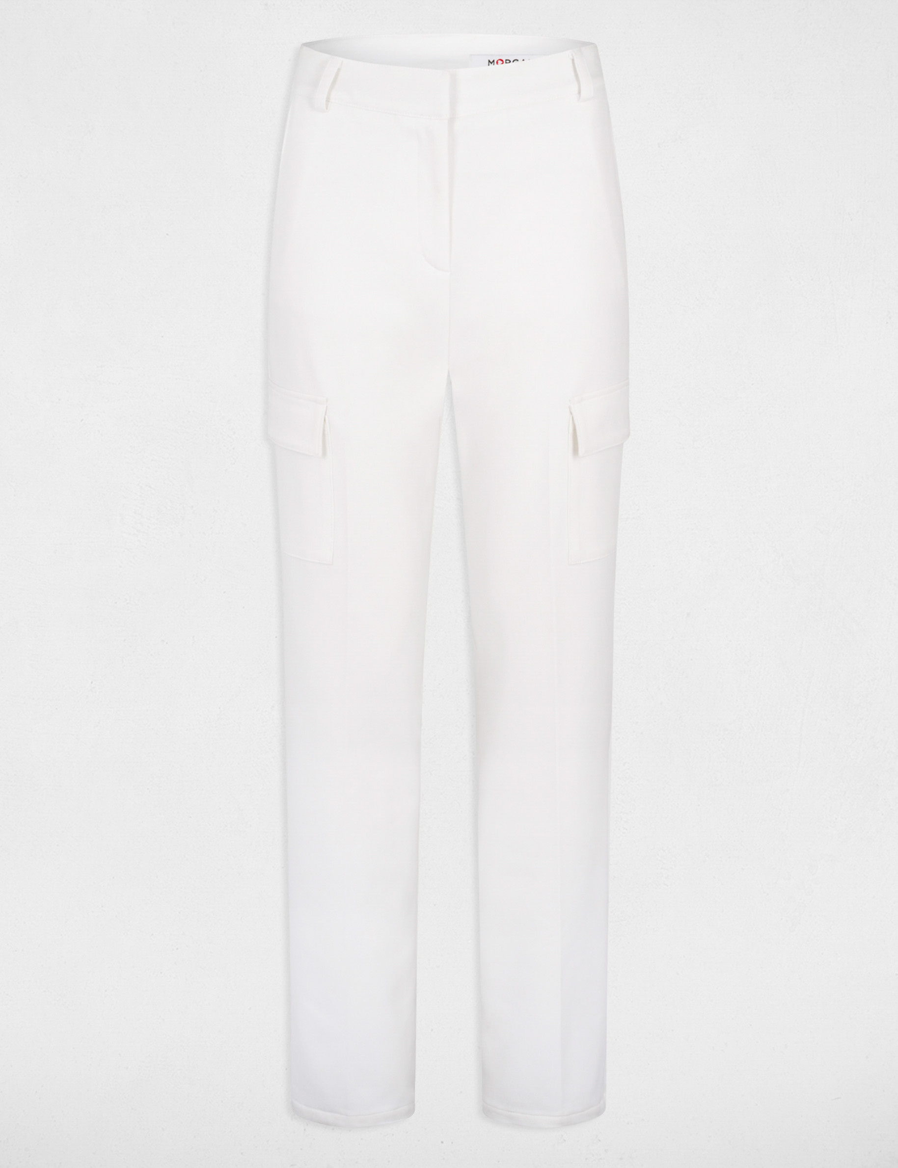 Straight trousers with side pockets ecru ladies' Straight trousers with side pockets ecru ladies'