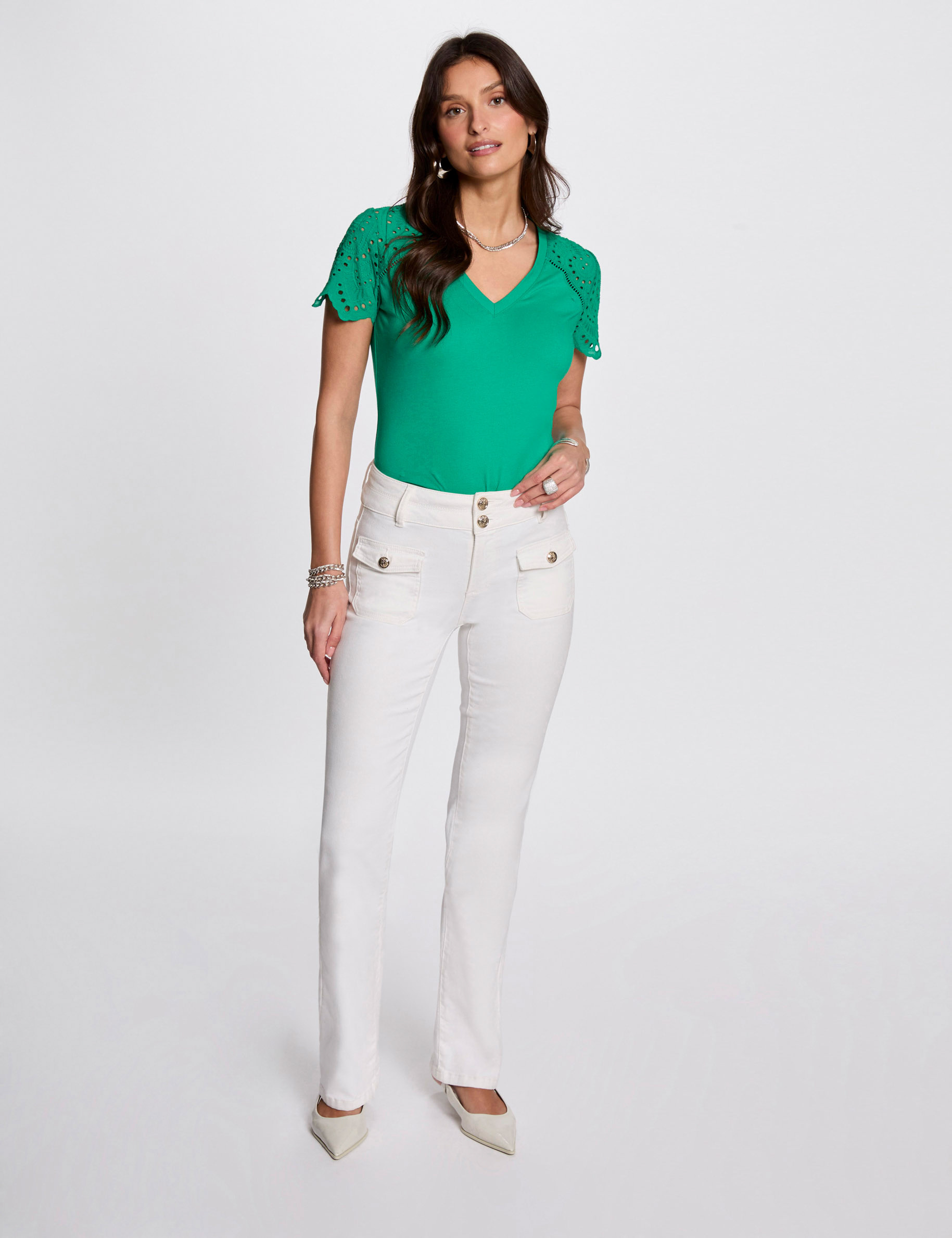 short sleeved t shirt emerald green women Short-sleeved t-shirt emerald green women