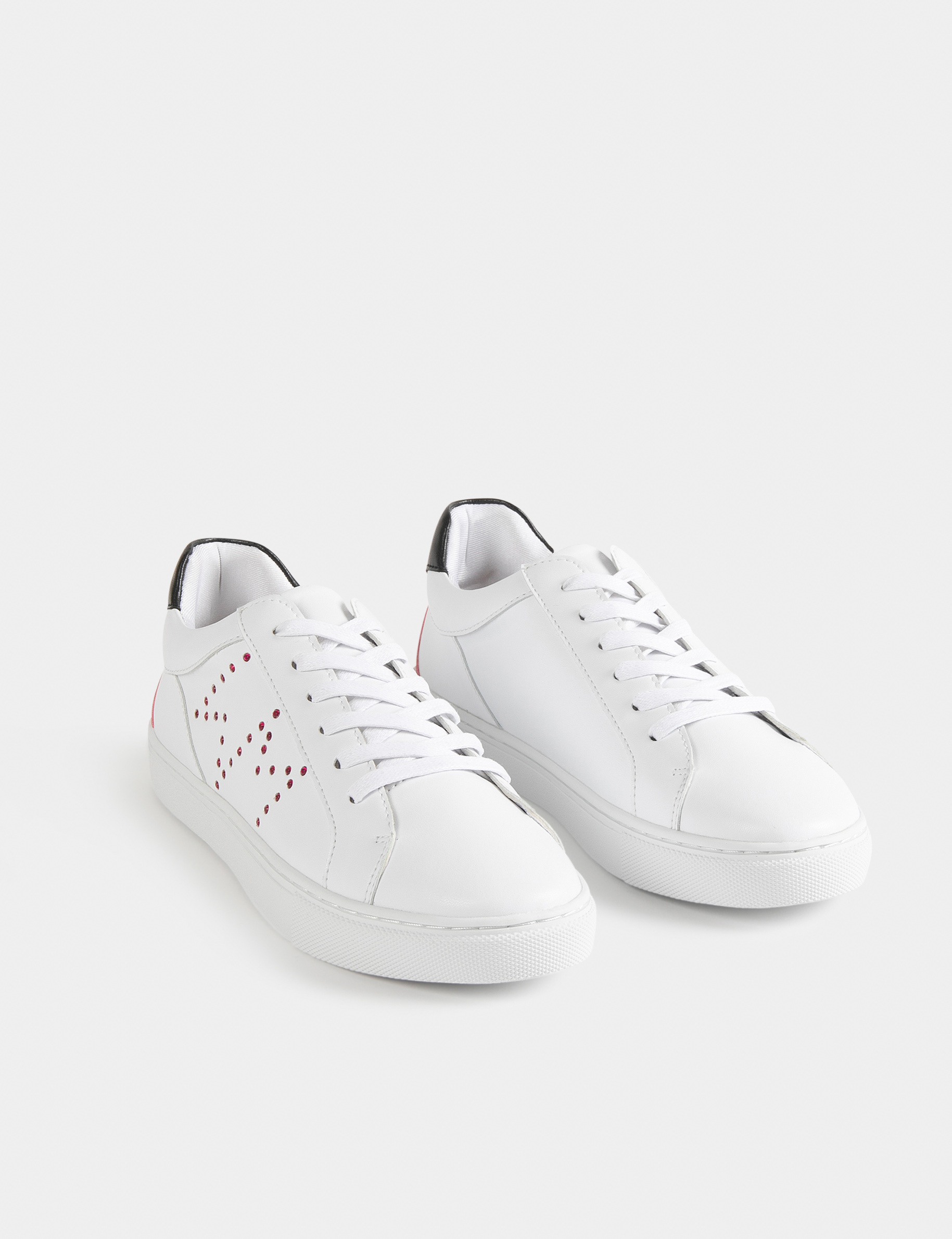 Trainers with rhinestones white ladies'
