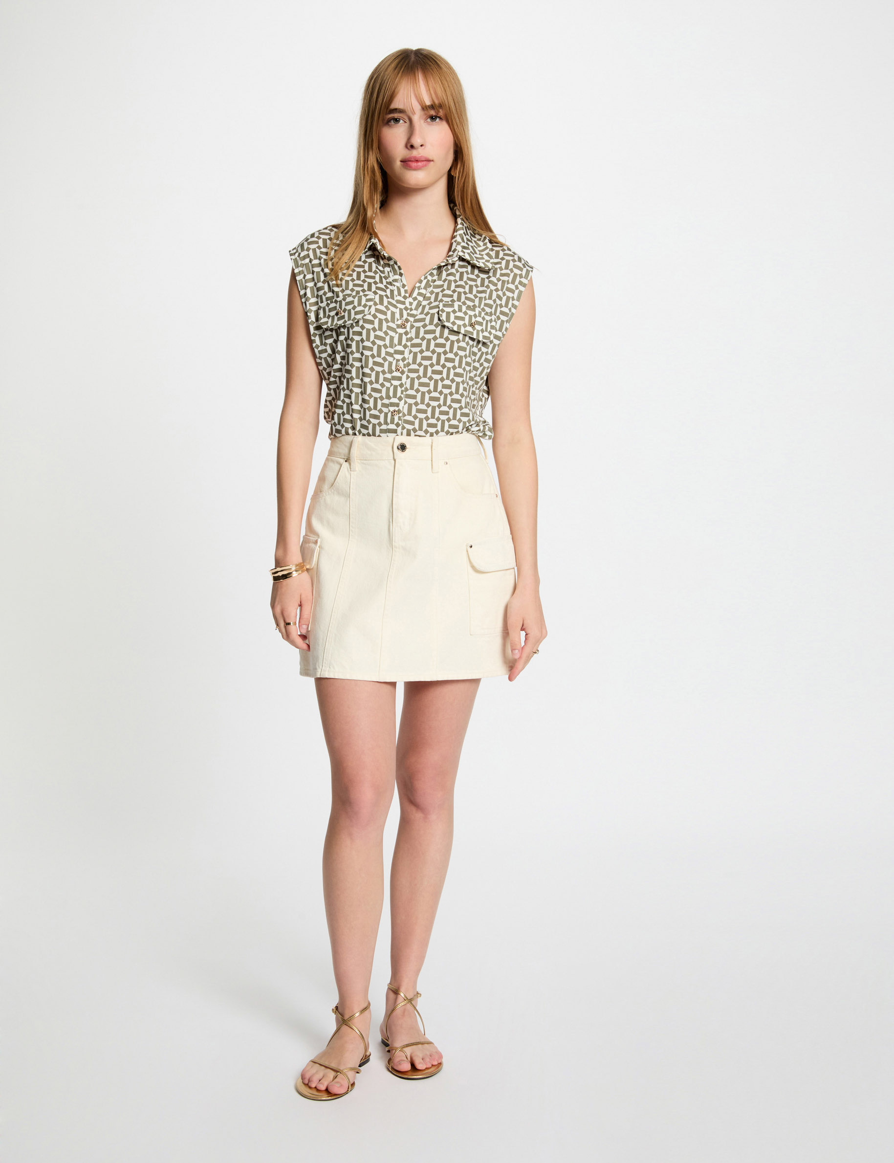 short sleeved blouse white women Short-sleeved blouse white women