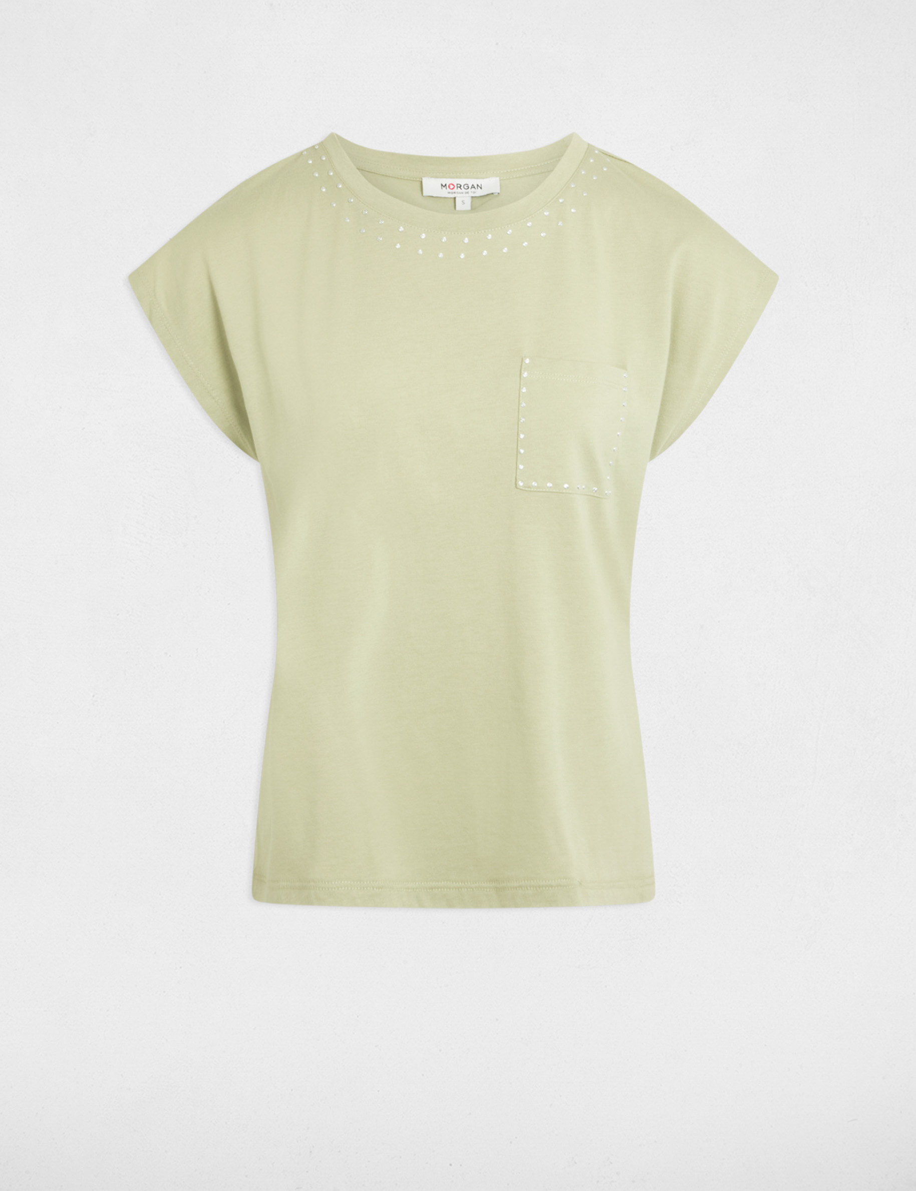 short sleeved t shirt light green women Short-sleeved t-shirt light green women